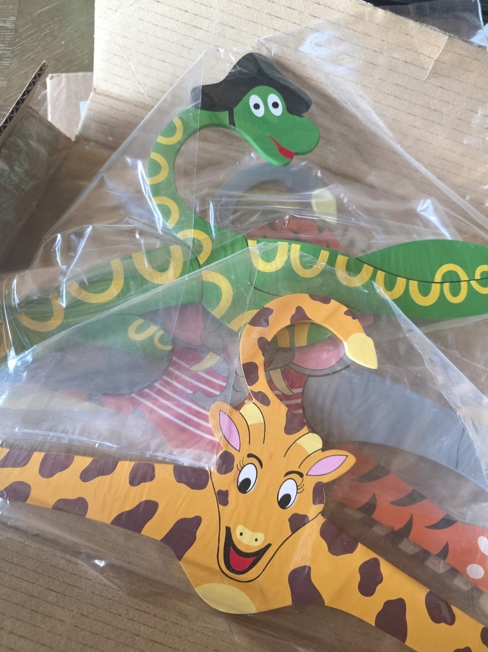 Wooden Animal Clothes Hanger Set Of 6